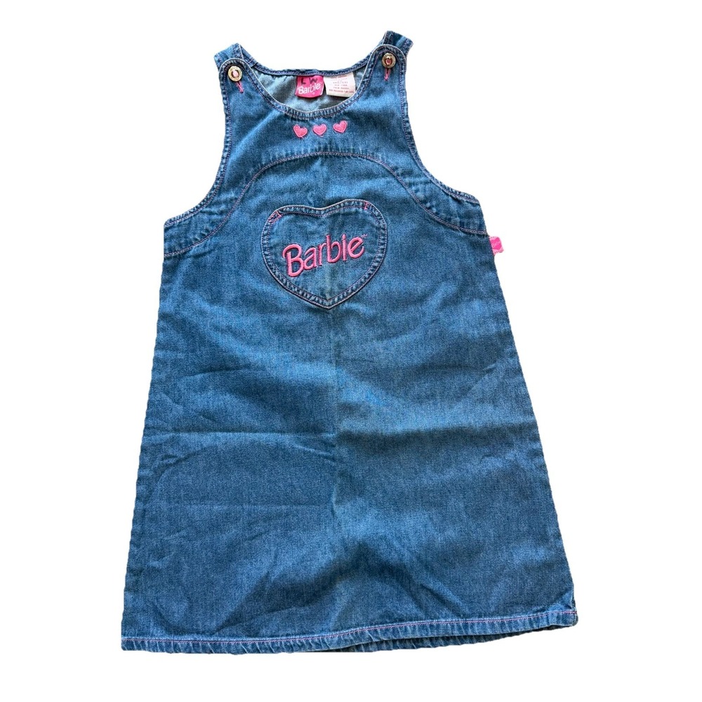 Vintage Mattel Size 6 /6x Denim Barbie Jumper Dress